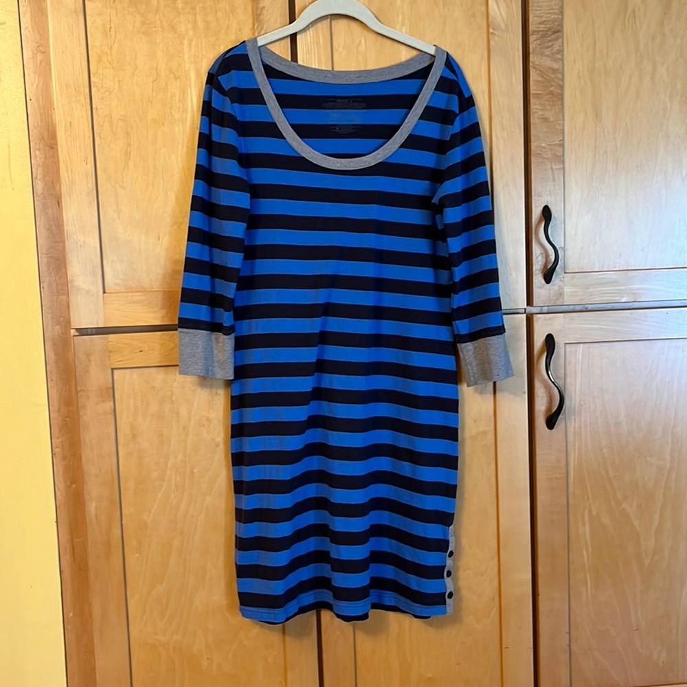 Patagonia size Large blue striped dress